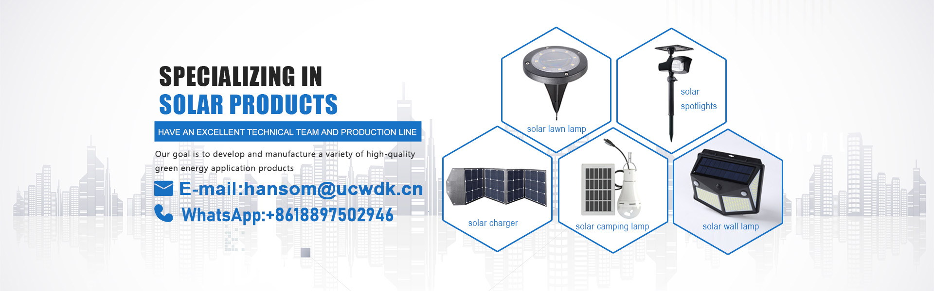 Carregador solar, luz solar, painel solar,UCWDK Solar Technology Co. Ltd.